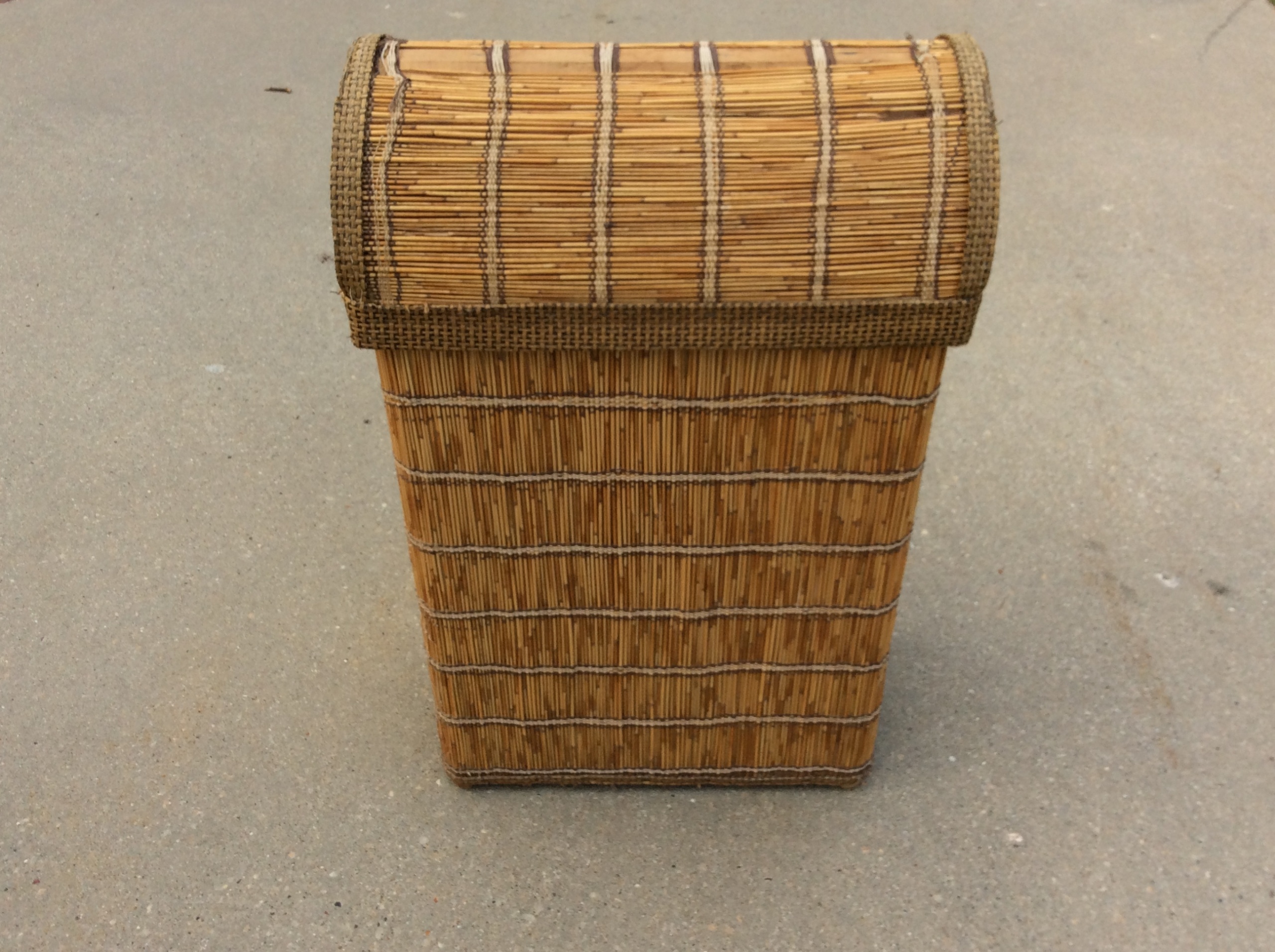 Yellow Wicker Hamper